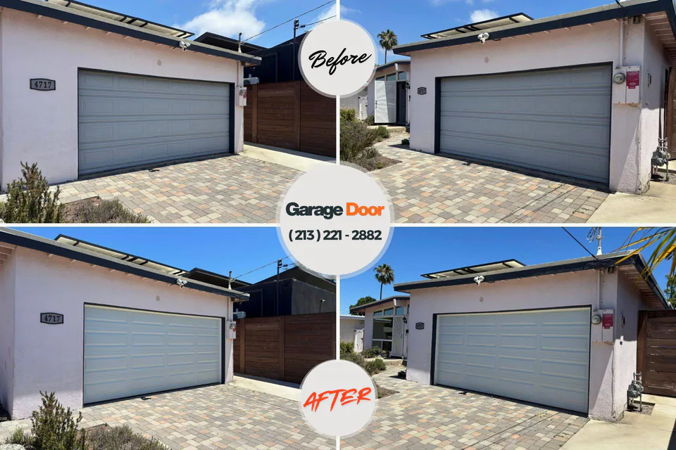 Before and after: garage door repair Palestine, IN